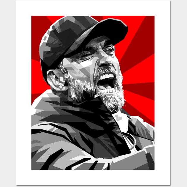 Jurgen Klopp Portrait Pop Art Wall Art by RJWLTG